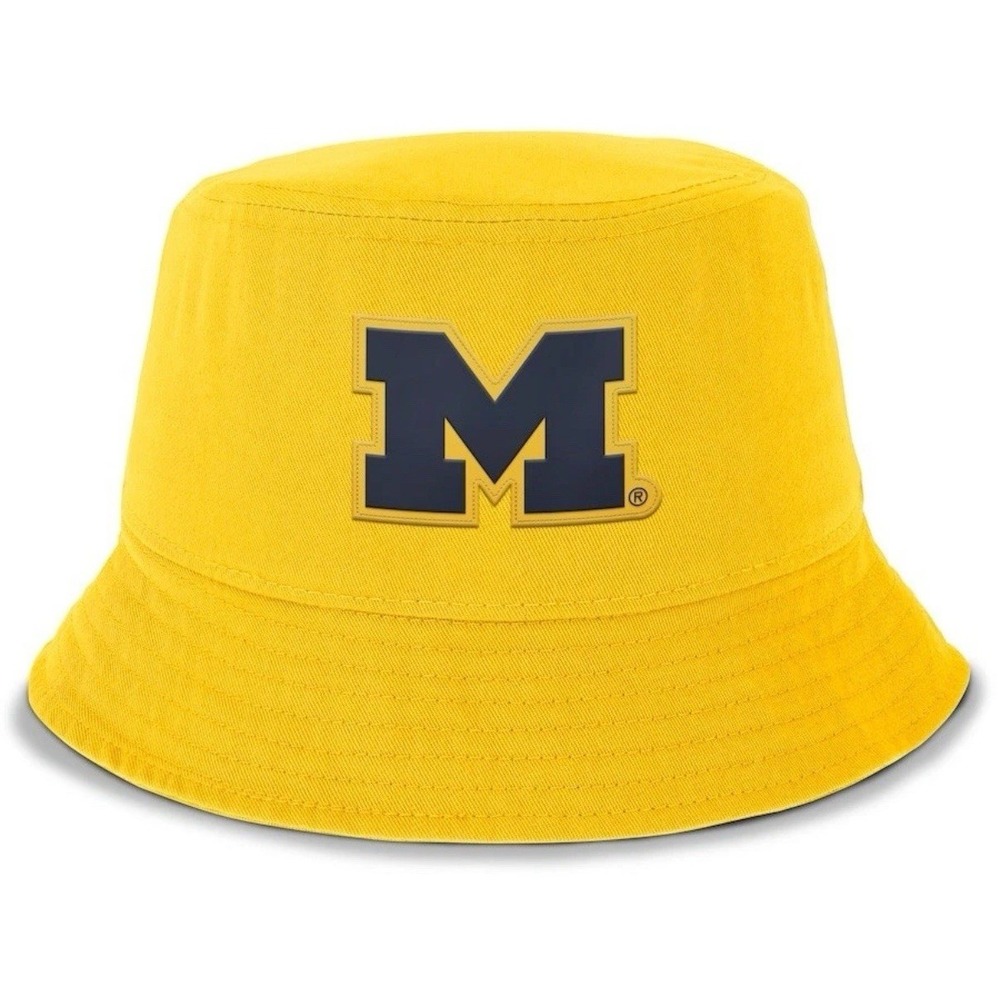 Michigan Wolverines Jordan Brand Men's Apex Bucket Hat Size L Yellow New